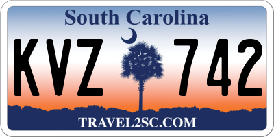 SC license plate KVZ742