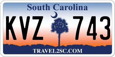 SC license plate KVZ743