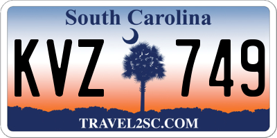 SC license plate KVZ749