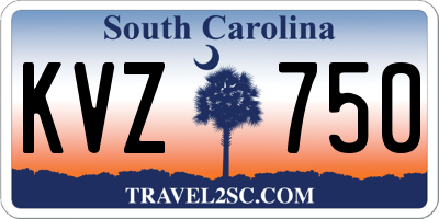 SC license plate KVZ750