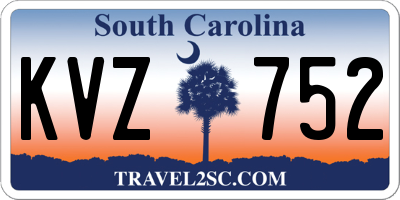 SC license plate KVZ752