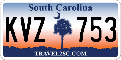SC license plate KVZ753