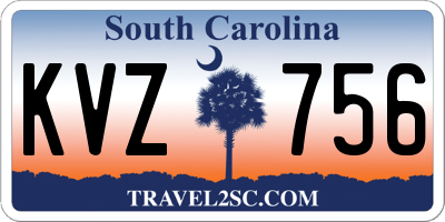 SC license plate KVZ756
