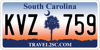SC license plate KVZ759