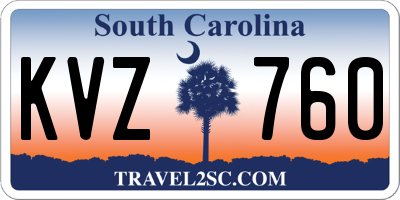 SC license plate KVZ760