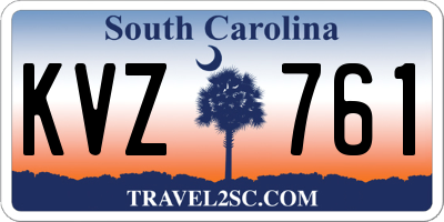 SC license plate KVZ761