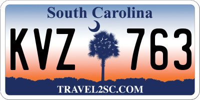 SC license plate KVZ763