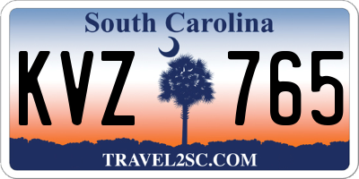 SC license plate KVZ765