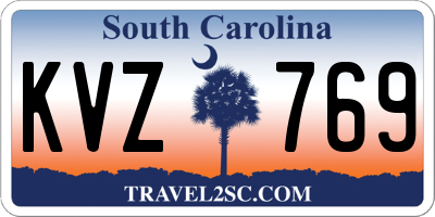 SC license plate KVZ769