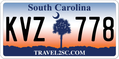 SC license plate KVZ778