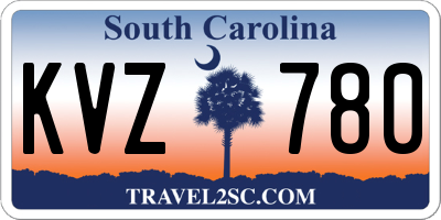 SC license plate KVZ780