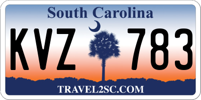 SC license plate KVZ783