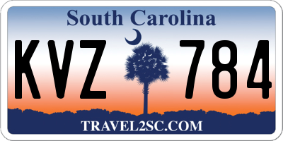SC license plate KVZ784