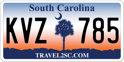 SC license plate KVZ785