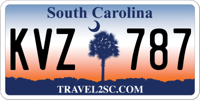 SC license plate KVZ787
