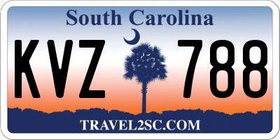 SC license plate KVZ788