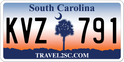 SC license plate KVZ791