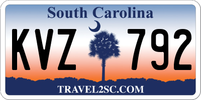 SC license plate KVZ792