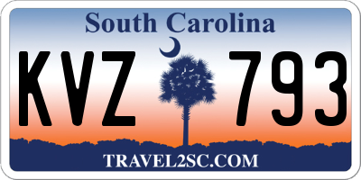 SC license plate KVZ793