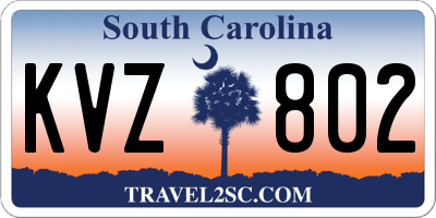 SC license plate KVZ802