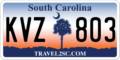 SC license plate KVZ803