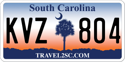 SC license plate KVZ804