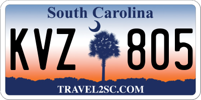 SC license plate KVZ805