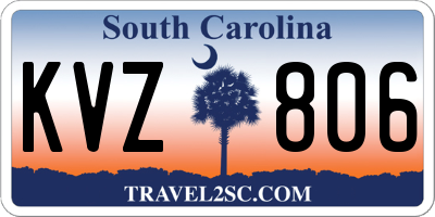 SC license plate KVZ806