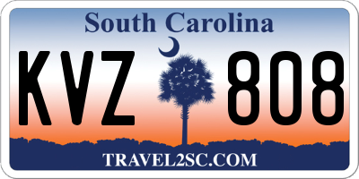 SC license plate KVZ808