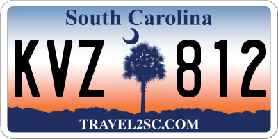 SC license plate KVZ812
