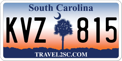 SC license plate KVZ815
