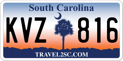 SC license plate KVZ816