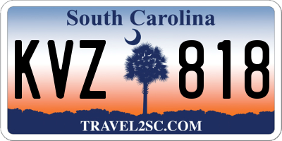 SC license plate KVZ818