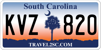 SC license plate KVZ820