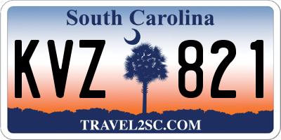 SC license plate KVZ821