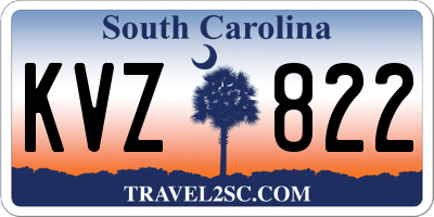 SC license plate KVZ822