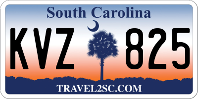 SC license plate KVZ825