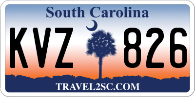 SC license plate KVZ826
