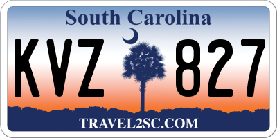 SC license plate KVZ827