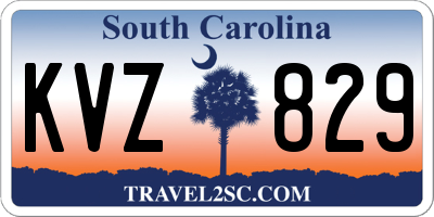 SC license plate KVZ829