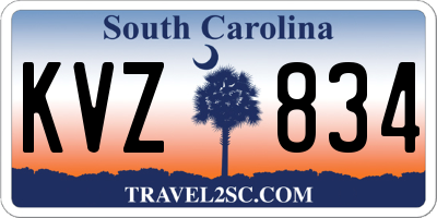 SC license plate KVZ834