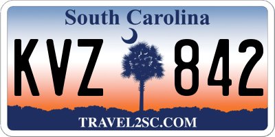 SC license plate KVZ842