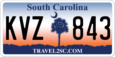 SC license plate KVZ843