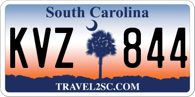 SC license plate KVZ844