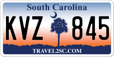 SC license plate KVZ845