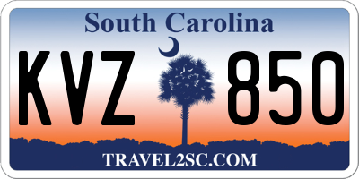 SC license plate KVZ850
