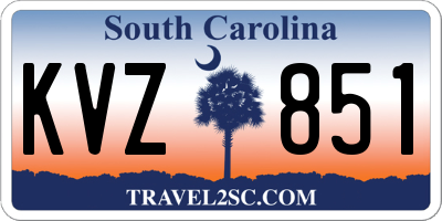 SC license plate KVZ851