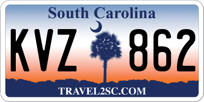 SC license plate KVZ862