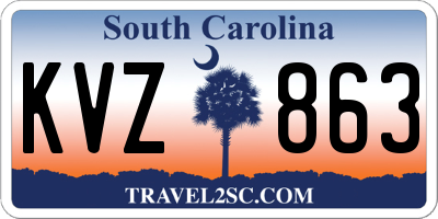 SC license plate KVZ863