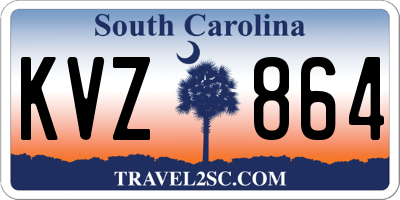 SC license plate KVZ864
